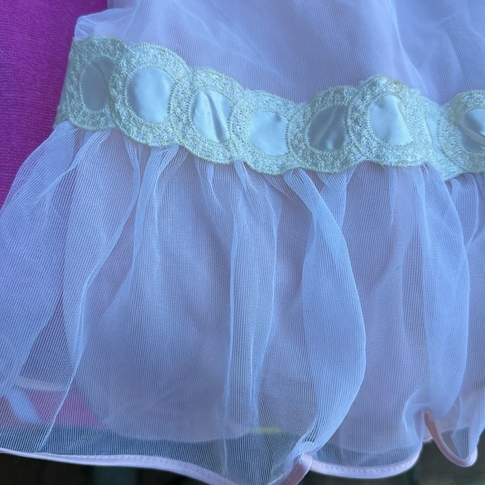 💗💗💗Vintage pale pink Nylon Tricot stretch slip small pinup sexy - Picture 8 of 9